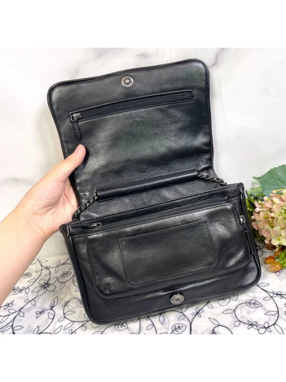 Chanel Chain Shoulder Bag Wallet Quilted